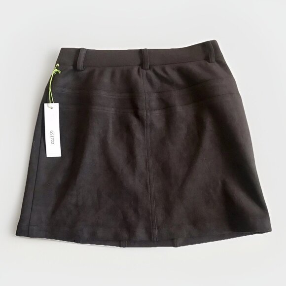Good Luck Gem Brown Faux Suede Mini Skirt Size Small - Picture 2 of 5